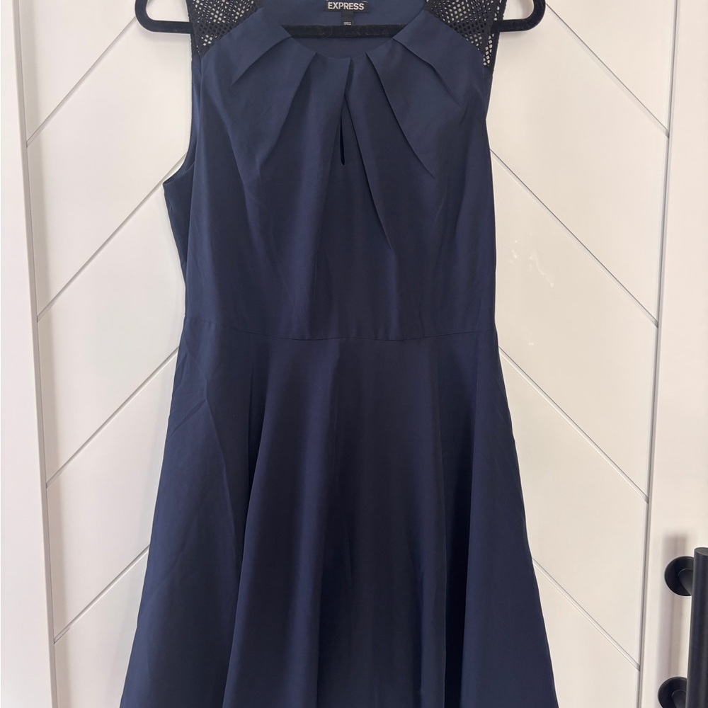 Express Midnight Blue Midi Dress